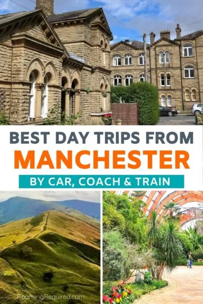 Pinterest Pin. 23 day trips from Manchester