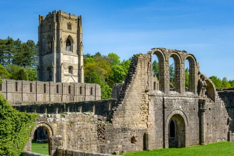 The ruins of Fountains Abbey in Manchester