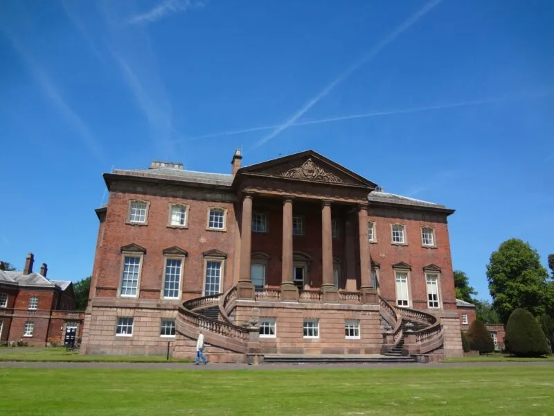 Exterior of the grand Tabley House in Knutsford
