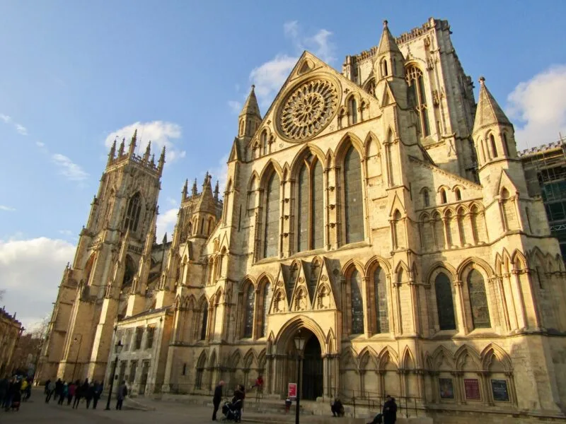 Exterior of York Minster in the sunlight