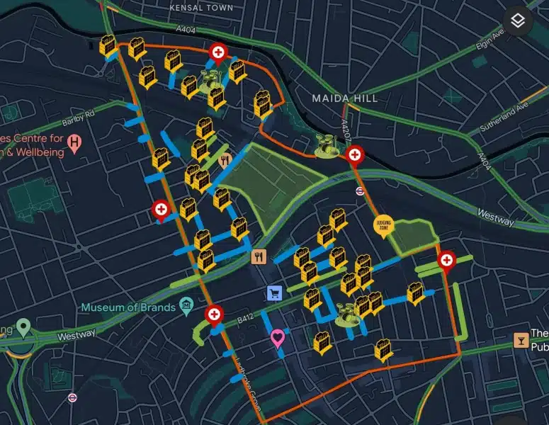 Notting Hill Carnival 2023 Map from the organiser website