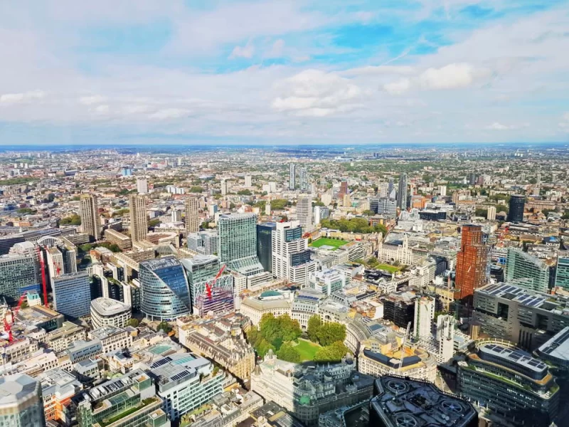 Aerial view of London from Horizon 22