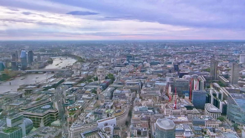 Aerial view of London from Horizon 22
