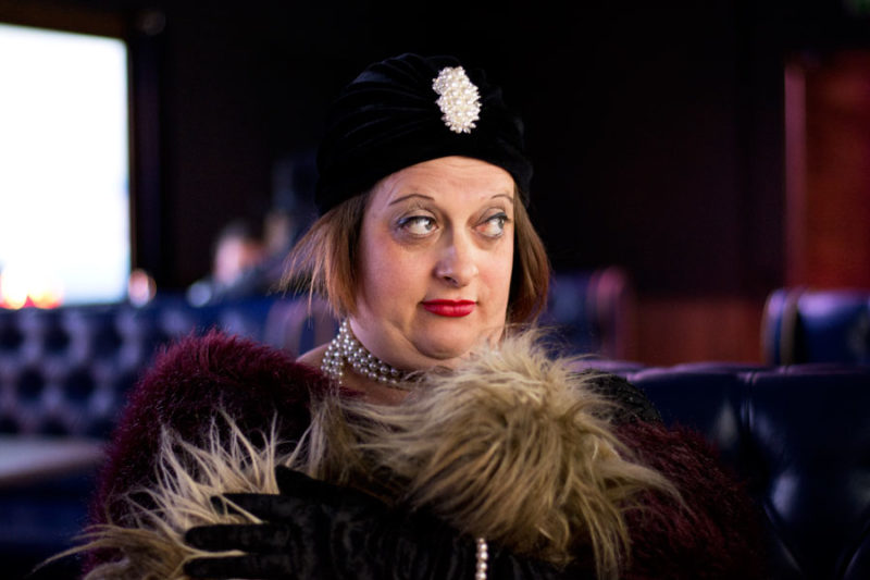 Vera Valentine aboard the Murder Express