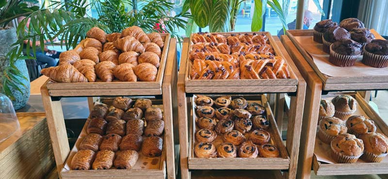 Pastries at the buffet breakfast at Hotel Indigo Coventry