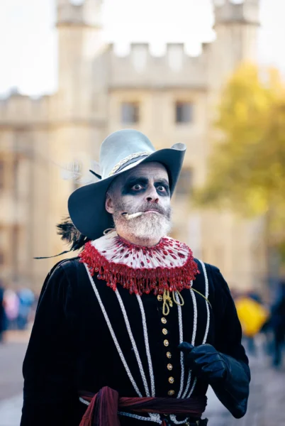 One of the many "ghosts" that you will encounter during Halloween at The Tower of London